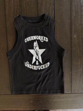 Maison Rapito Graphic Tank Top Black